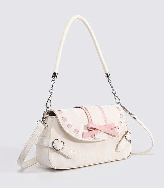 The “Ivory Darling” Bow Shoulder Bag