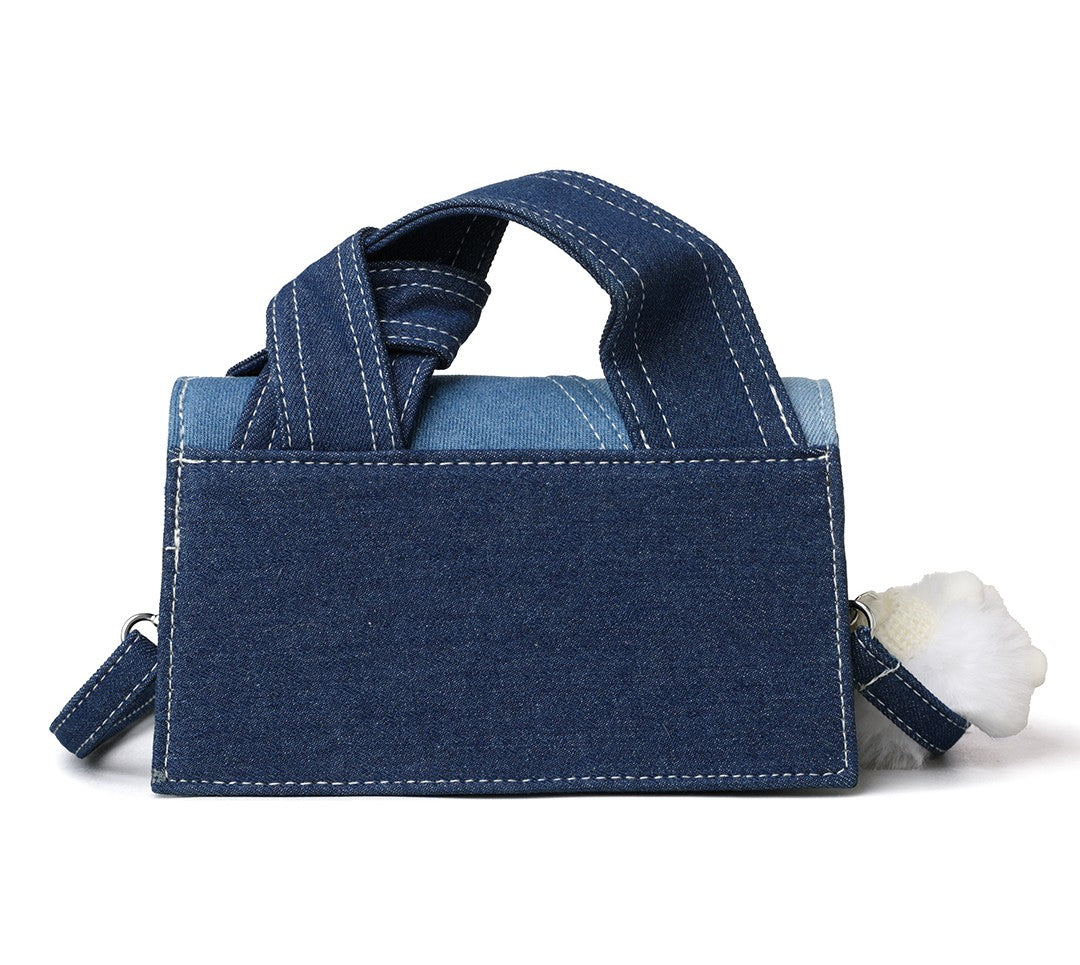 Denim Patchwork Shoulder Bag