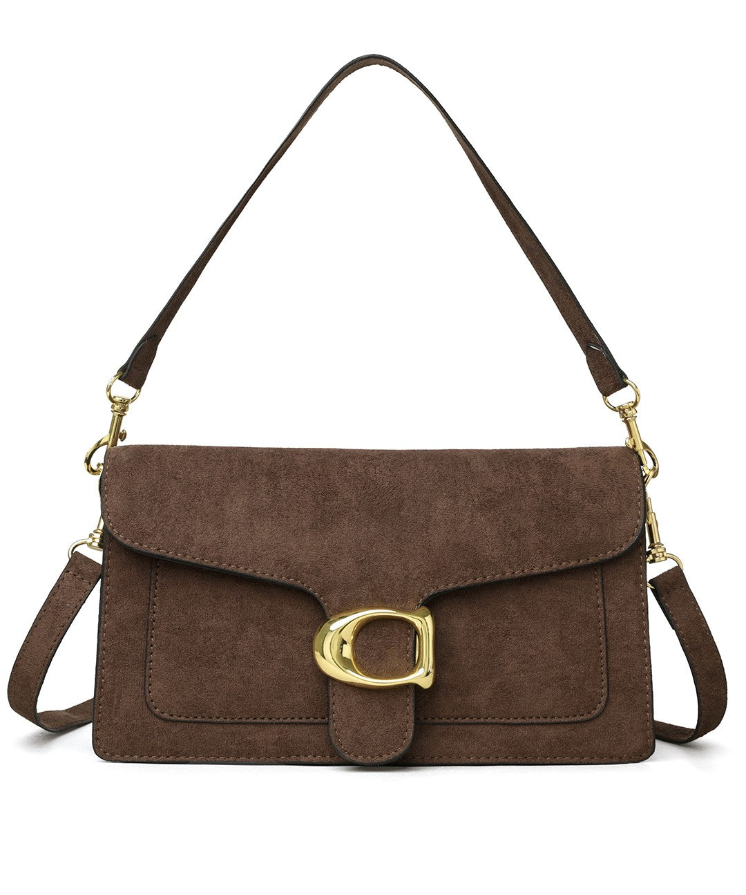 The “Vintage Cocoa” Suede Shoulder Bag