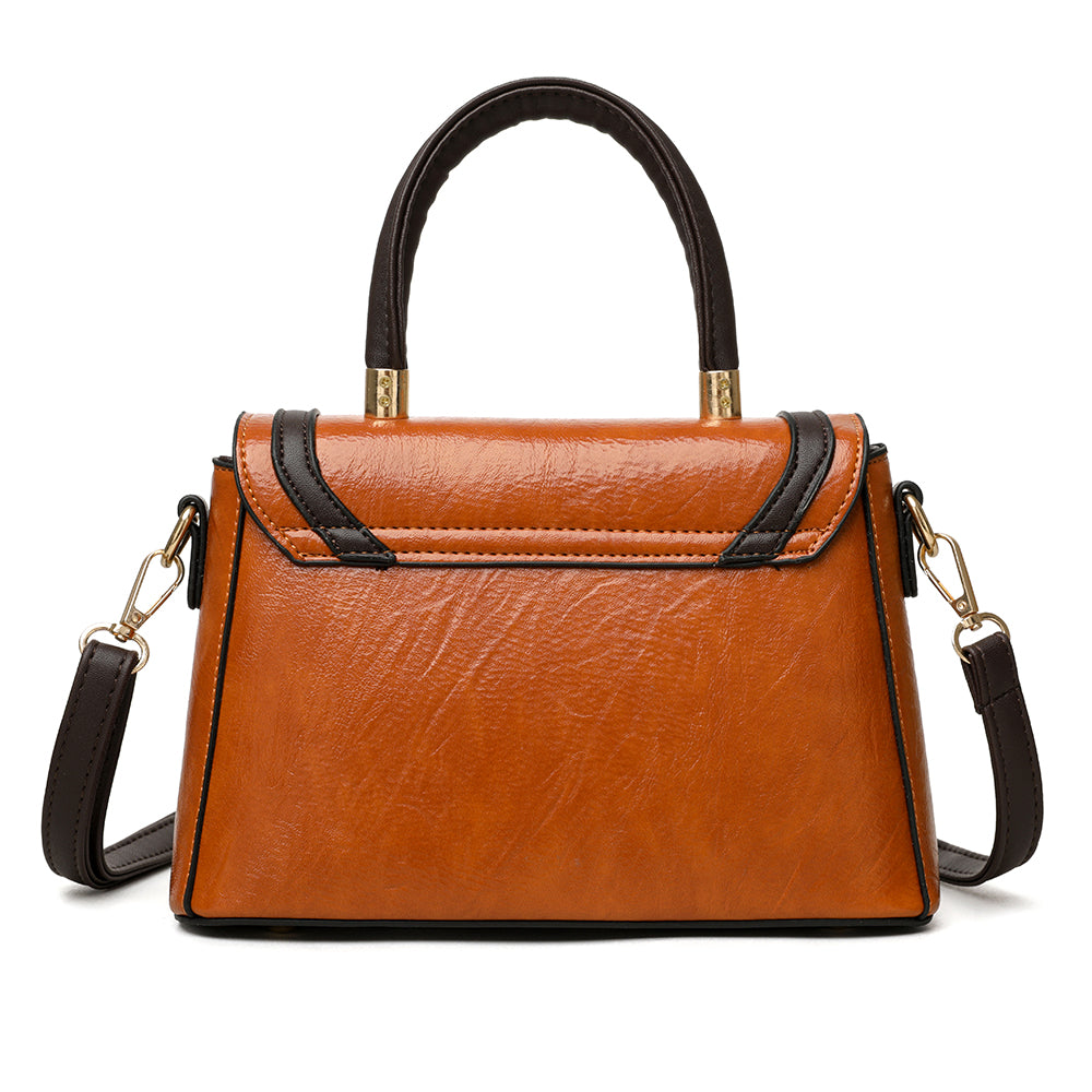 The Equestrian Heritage Satchel in Russet & Espresso
