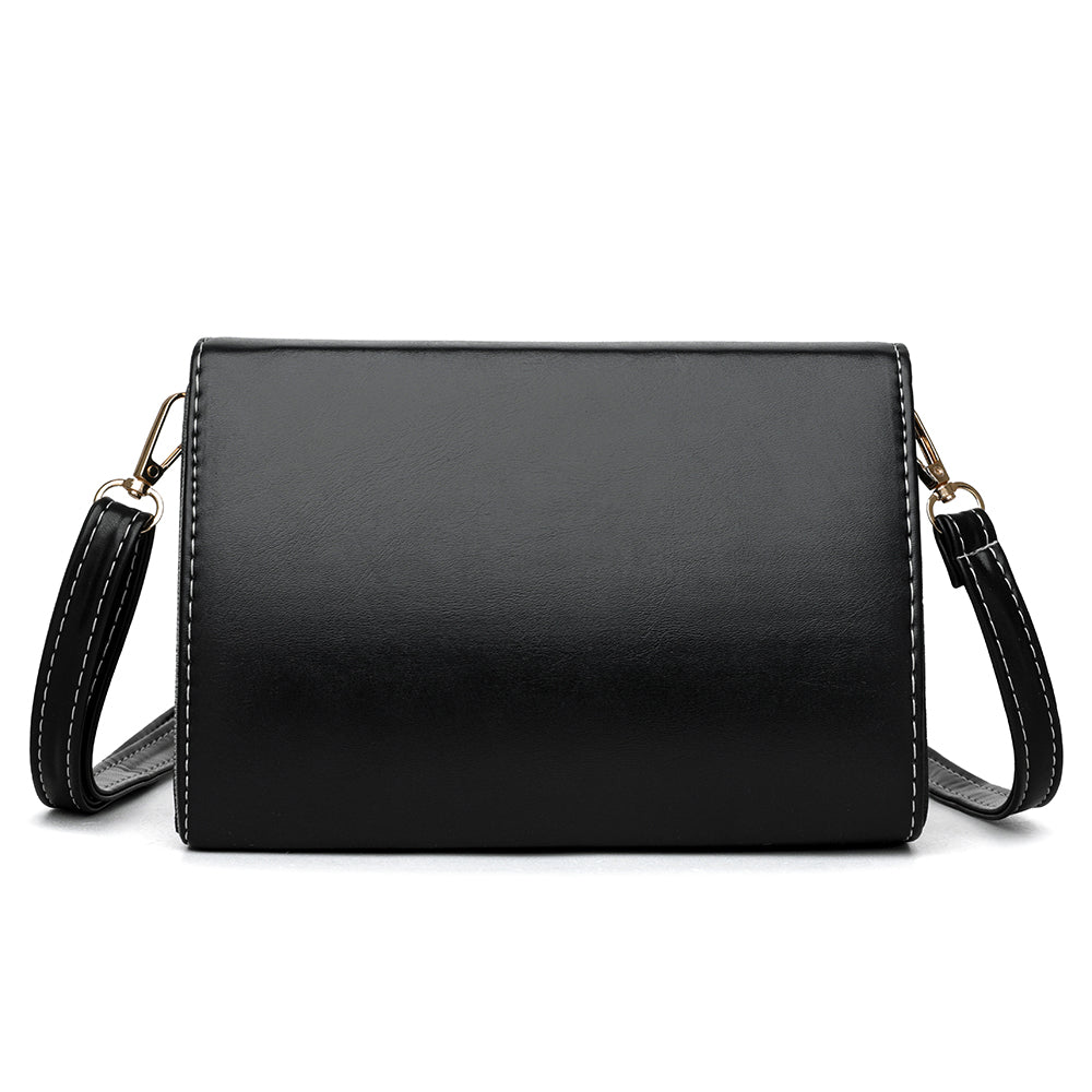 The Heart-Quilt Crossbody in Onyx & Alabaster