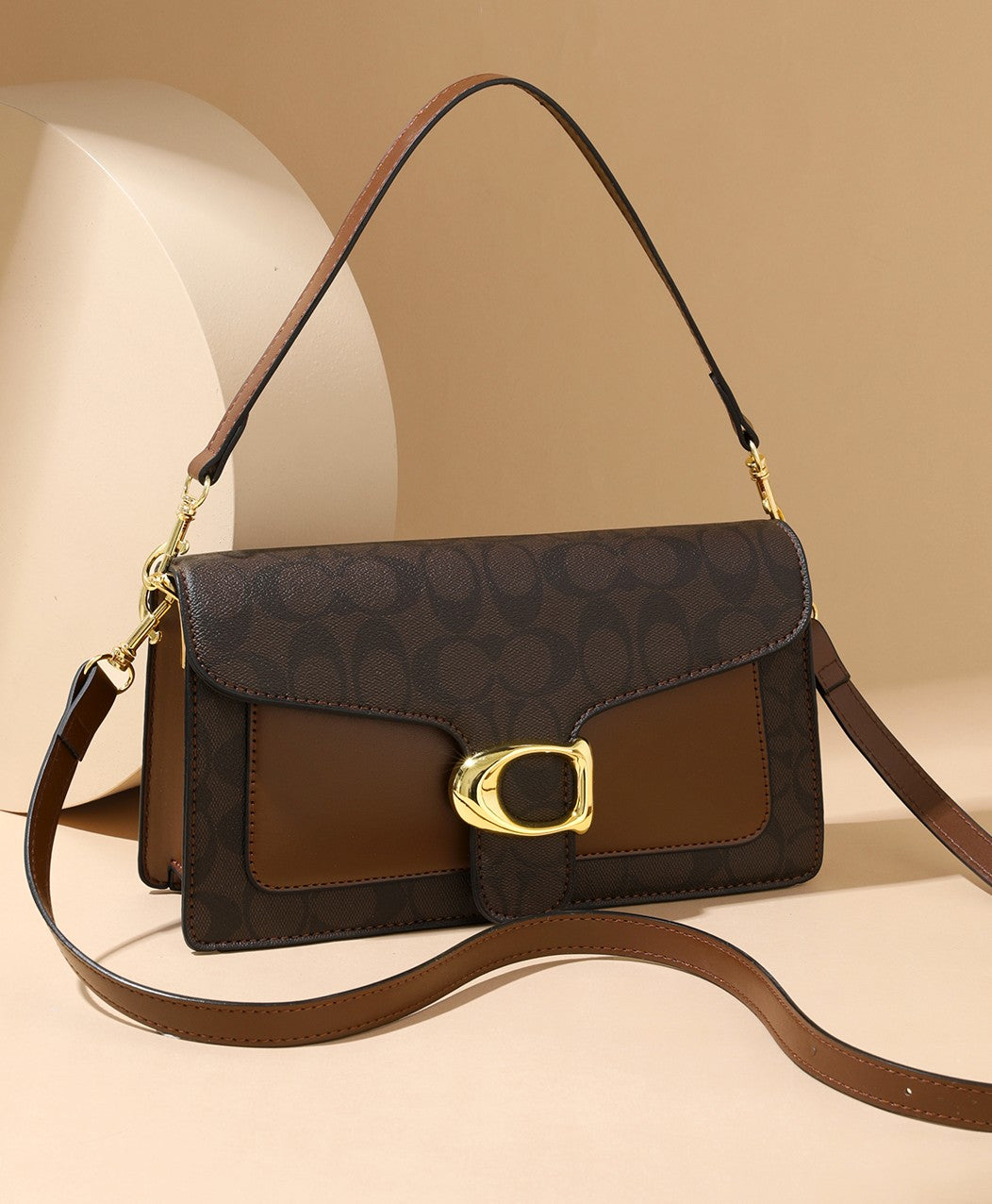 The “Heritage Mocha” Signature Shoulder Bag