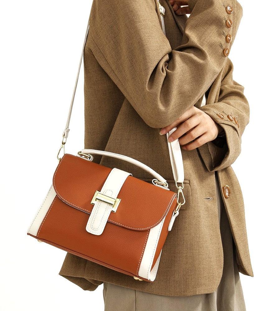 The "Signature Ivory" Top-Handle Satchel