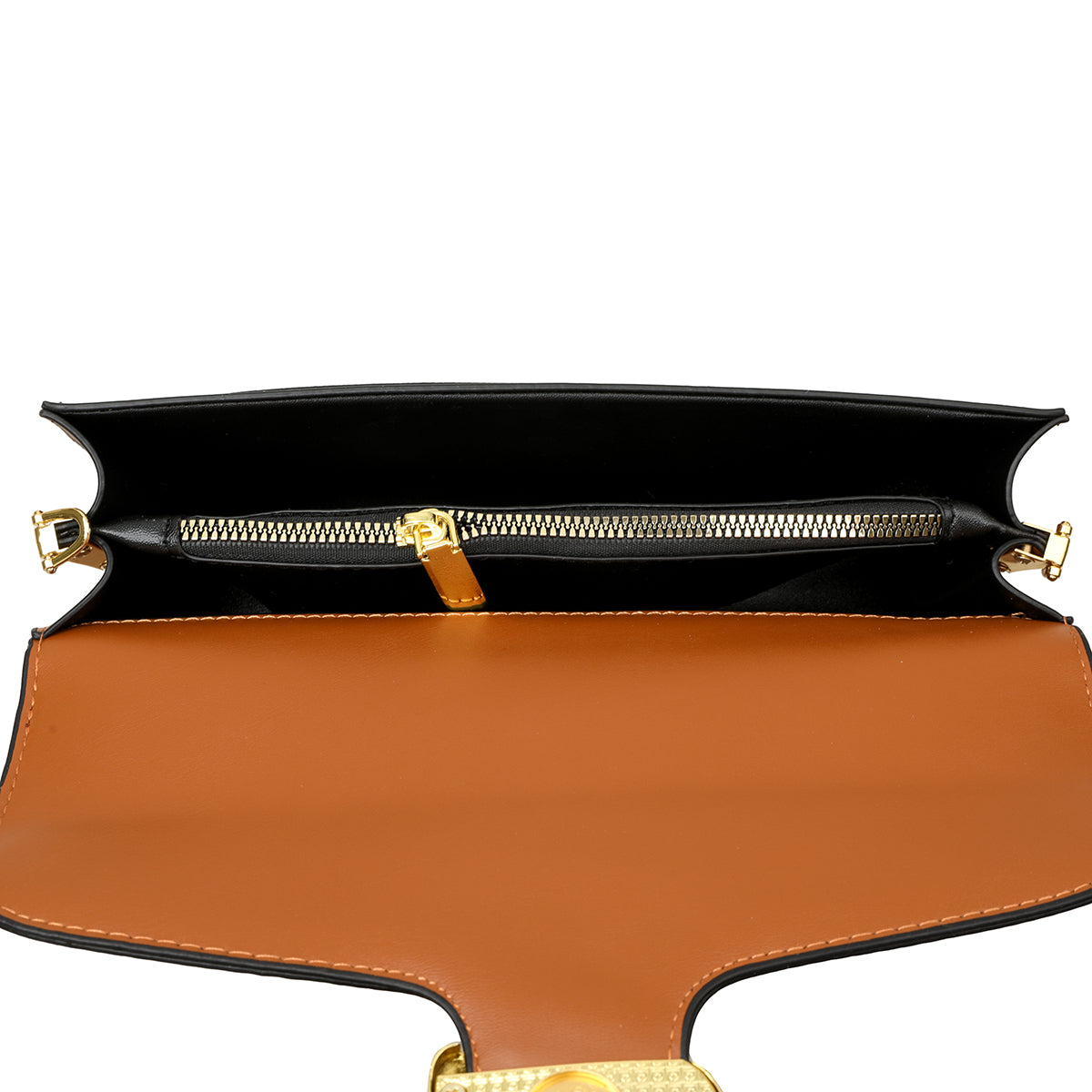 The "Monogram Buckle" Shoulder Bag (Cognac)