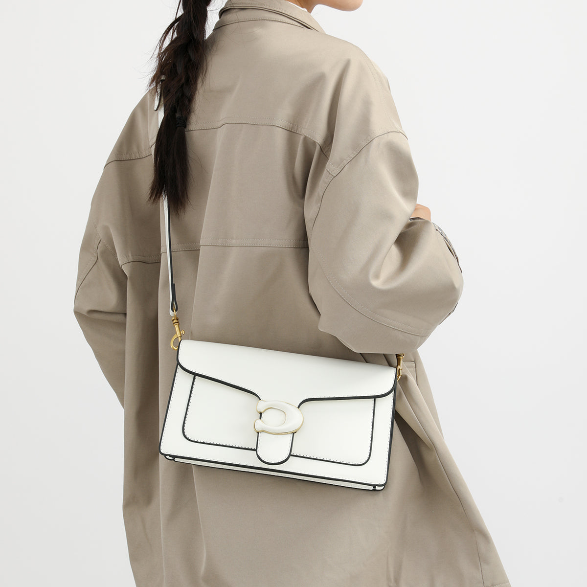 The "Arctic Buckle" Shoulder Bag (White)