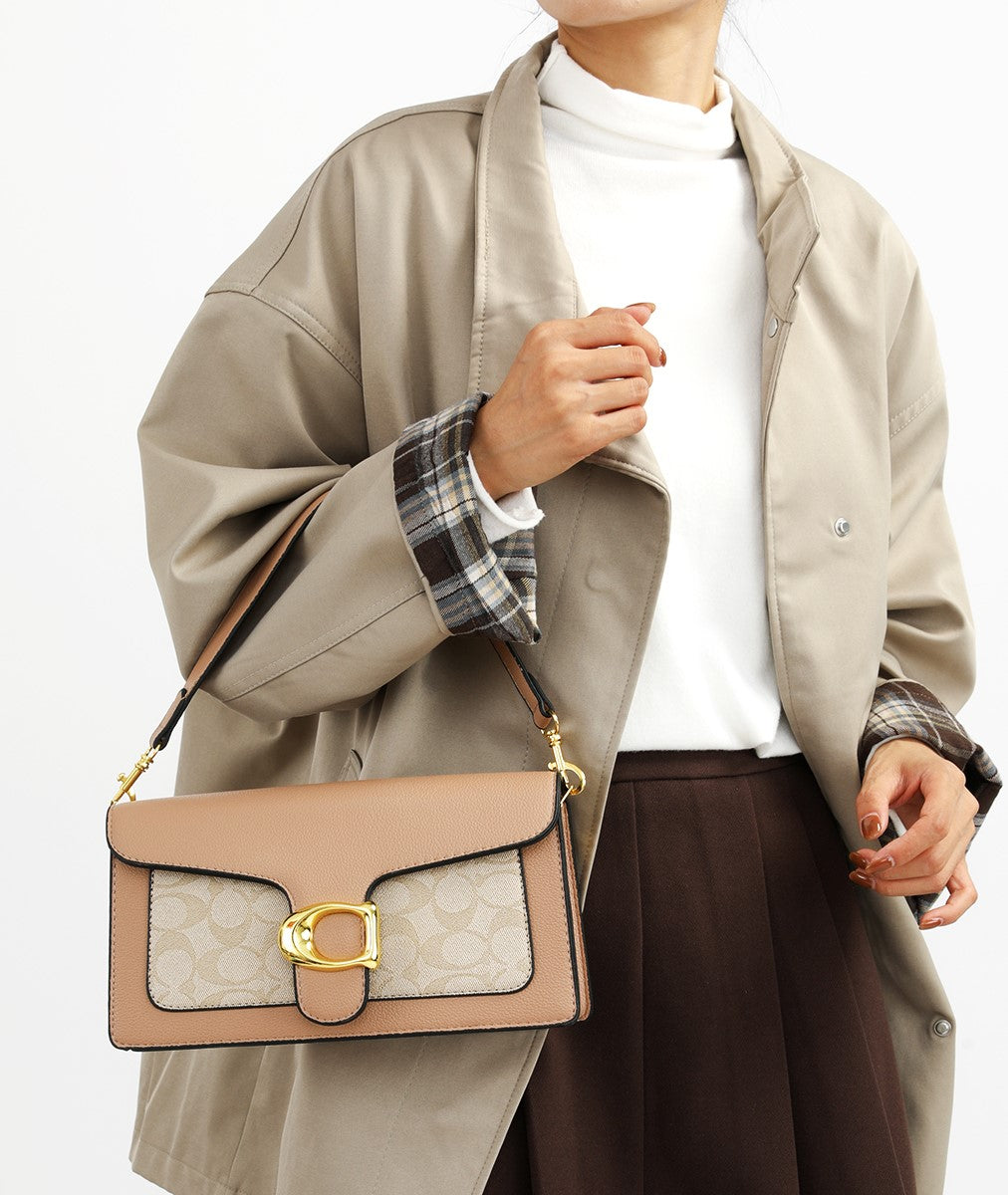 The "Monogram Buckle" Shoulder Bag (Nude/Blush)