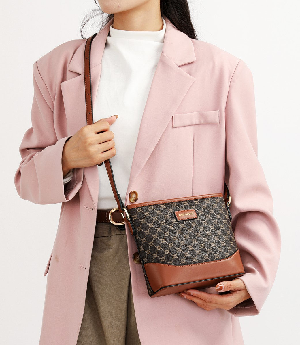 The "Geo Monogram" Bucket Crossbody