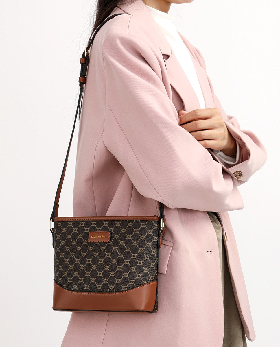 The "Geo Monogram" Bucket Crossbody