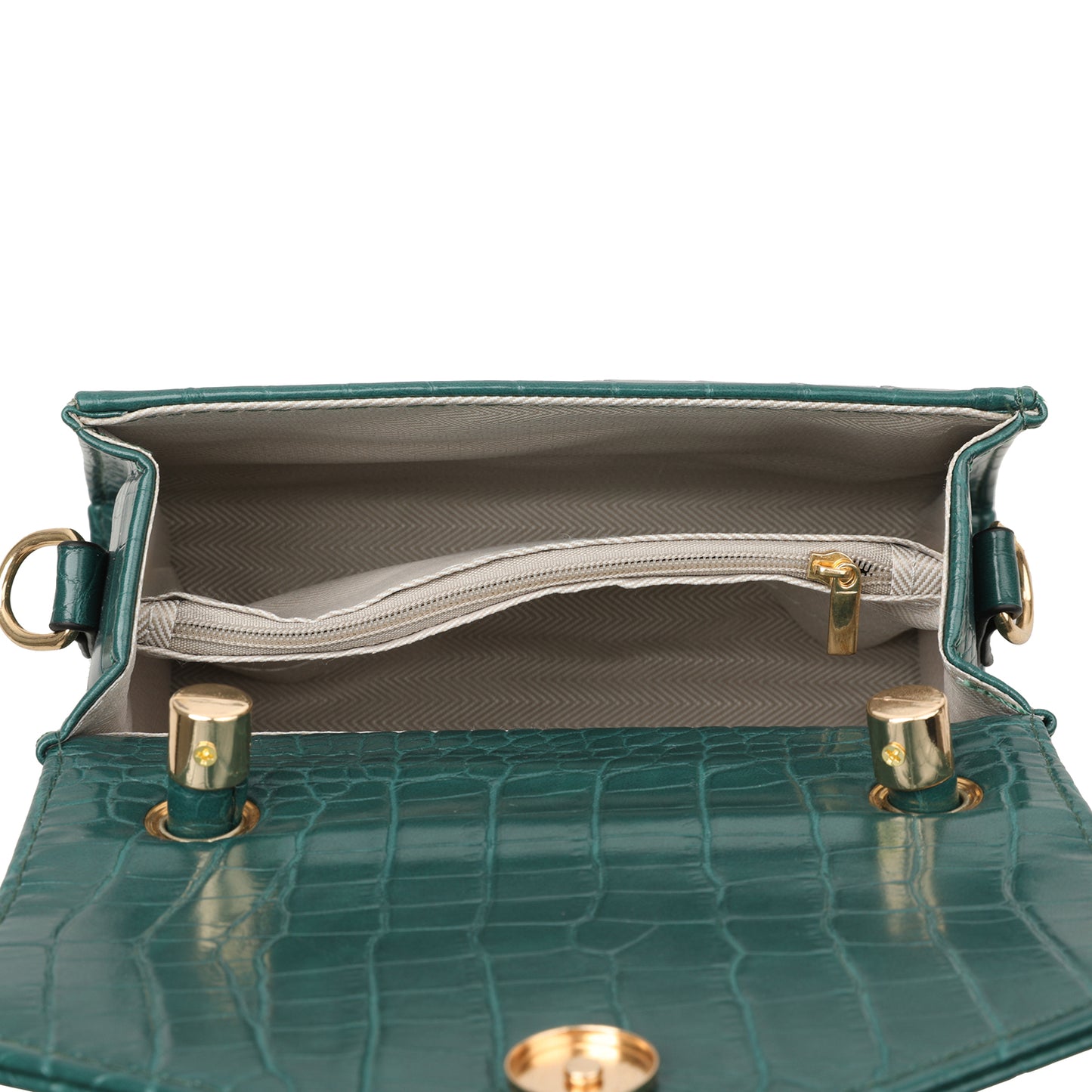 The “Emerald Duchess” Top Handle Bag (Croc Embossed Edition)