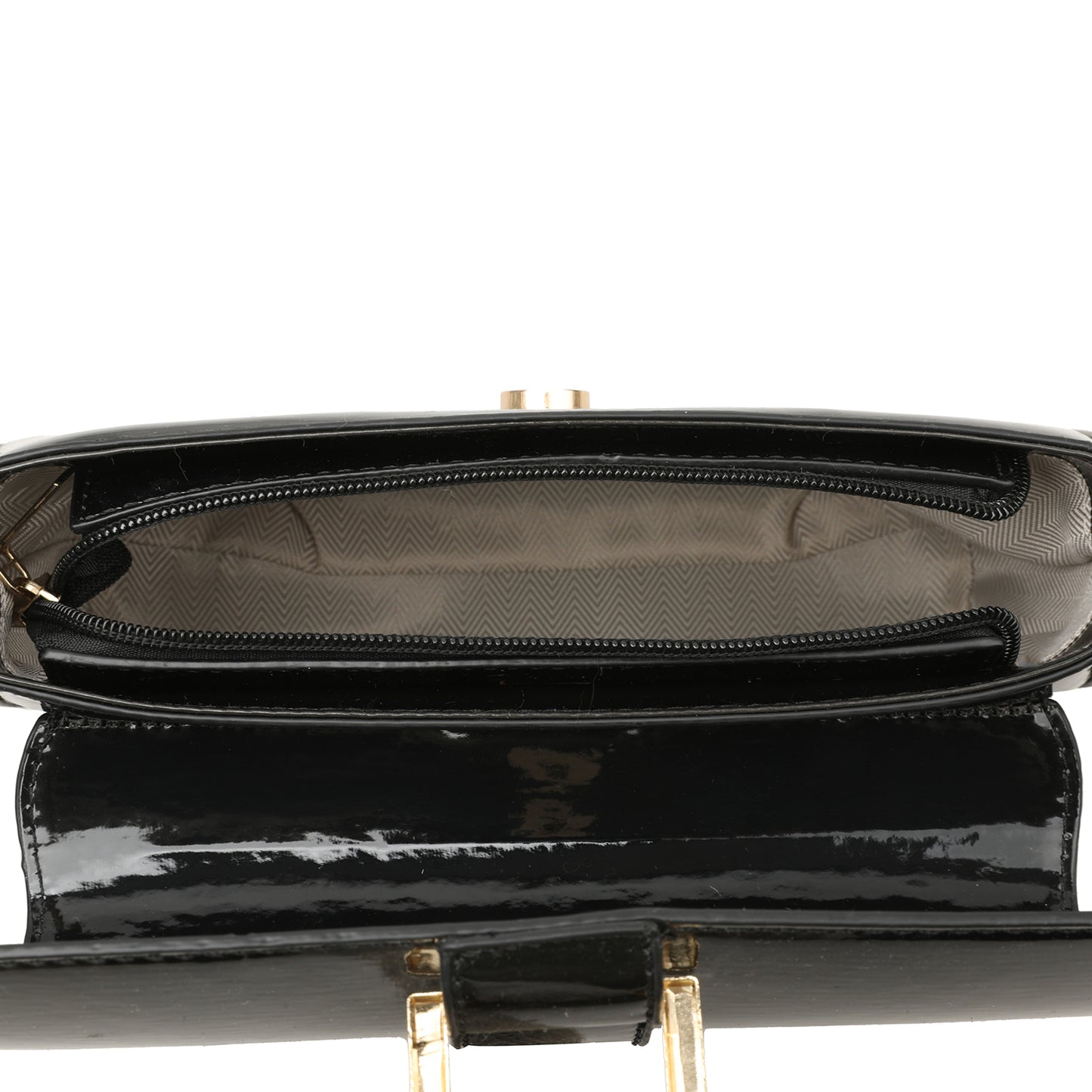 The “Noir Muse” Patent Shoulder Bag