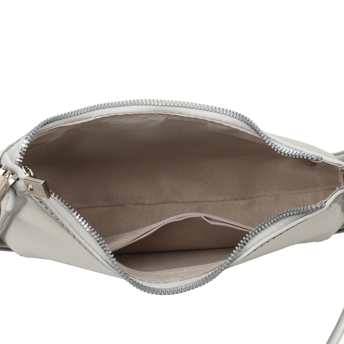 The “Silver Aura” Metallic Shoulder Bag