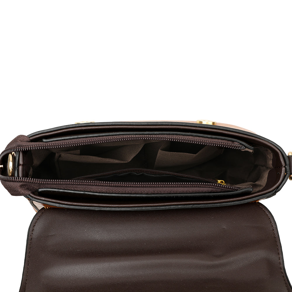 The Equestrian Heritage Satchel in Russet & Espresso