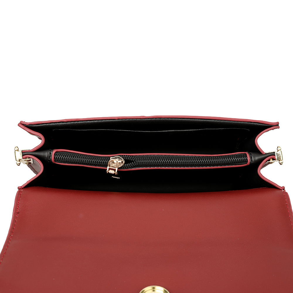 The Parisian Traveler Crossbody in Rouge & Ivory
