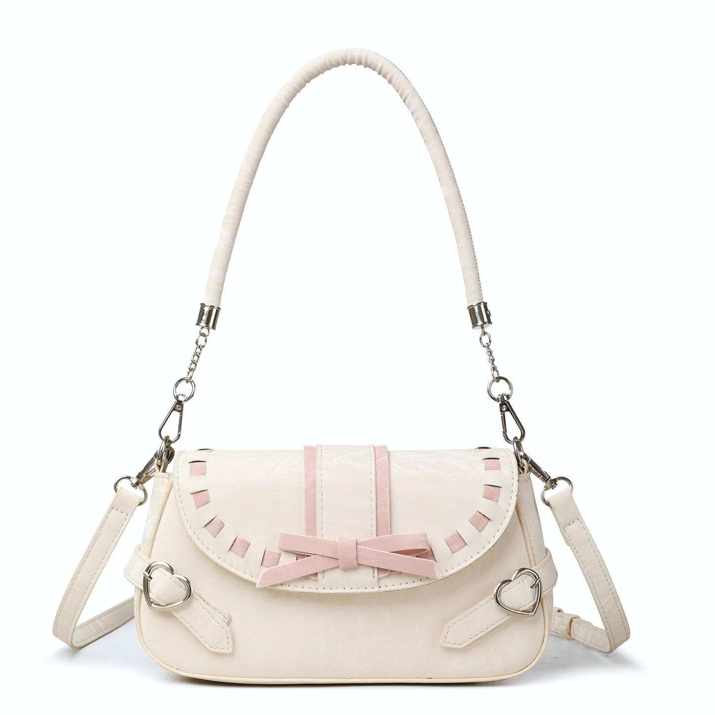 The “Ivory Darling” Bow Shoulder Bag
