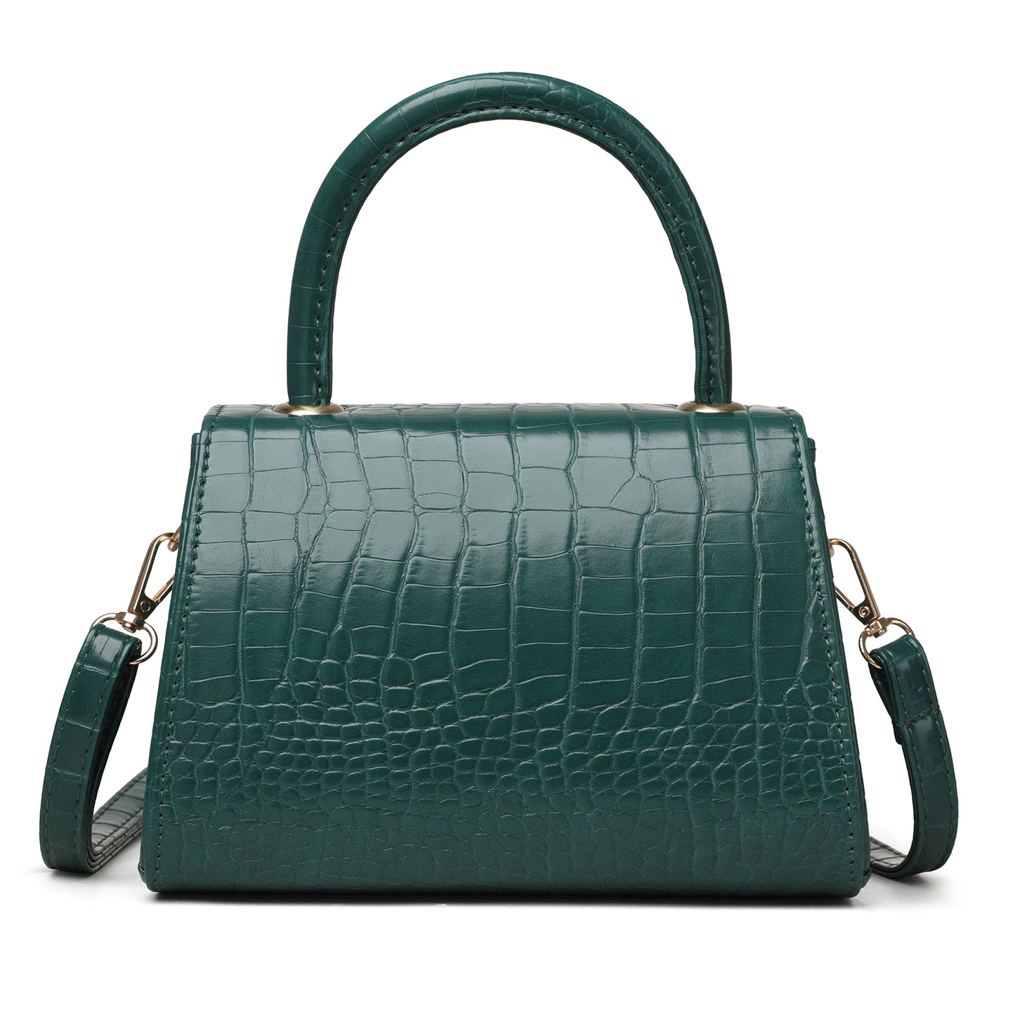 The “Emerald Duchess” Top Handle Bag (Croc Embossed Edition)