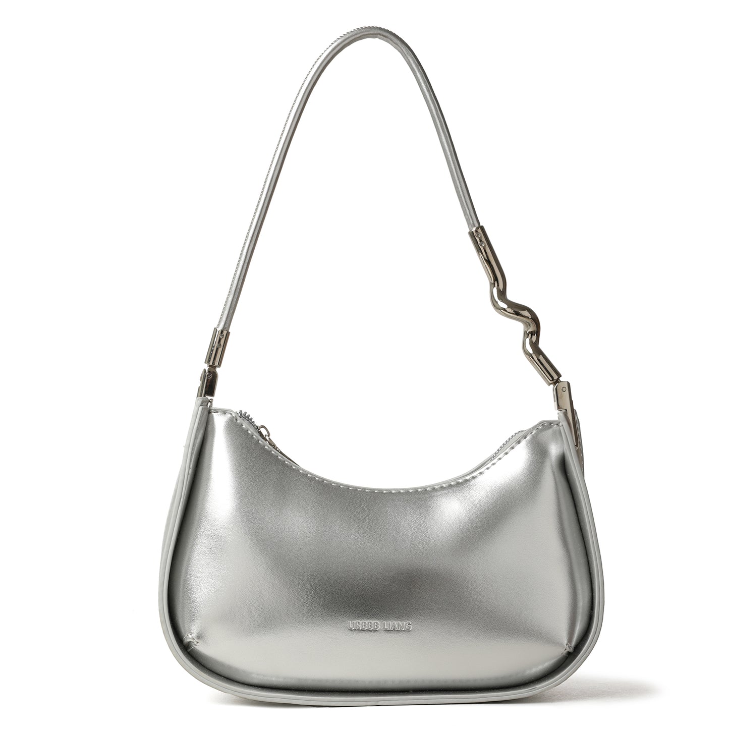 The “Silver Aura” Metallic Shoulder Bag