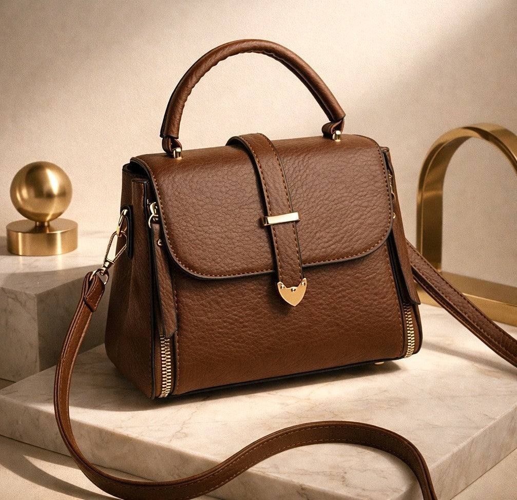 The “Caramel Luxe”  Top Handle Bag