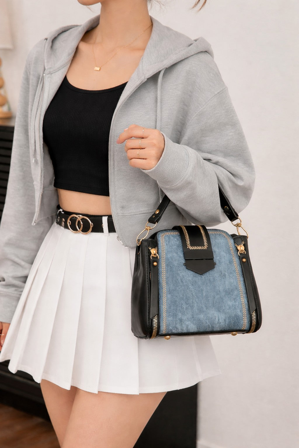 The “Urban Denim” Top Handle Bag