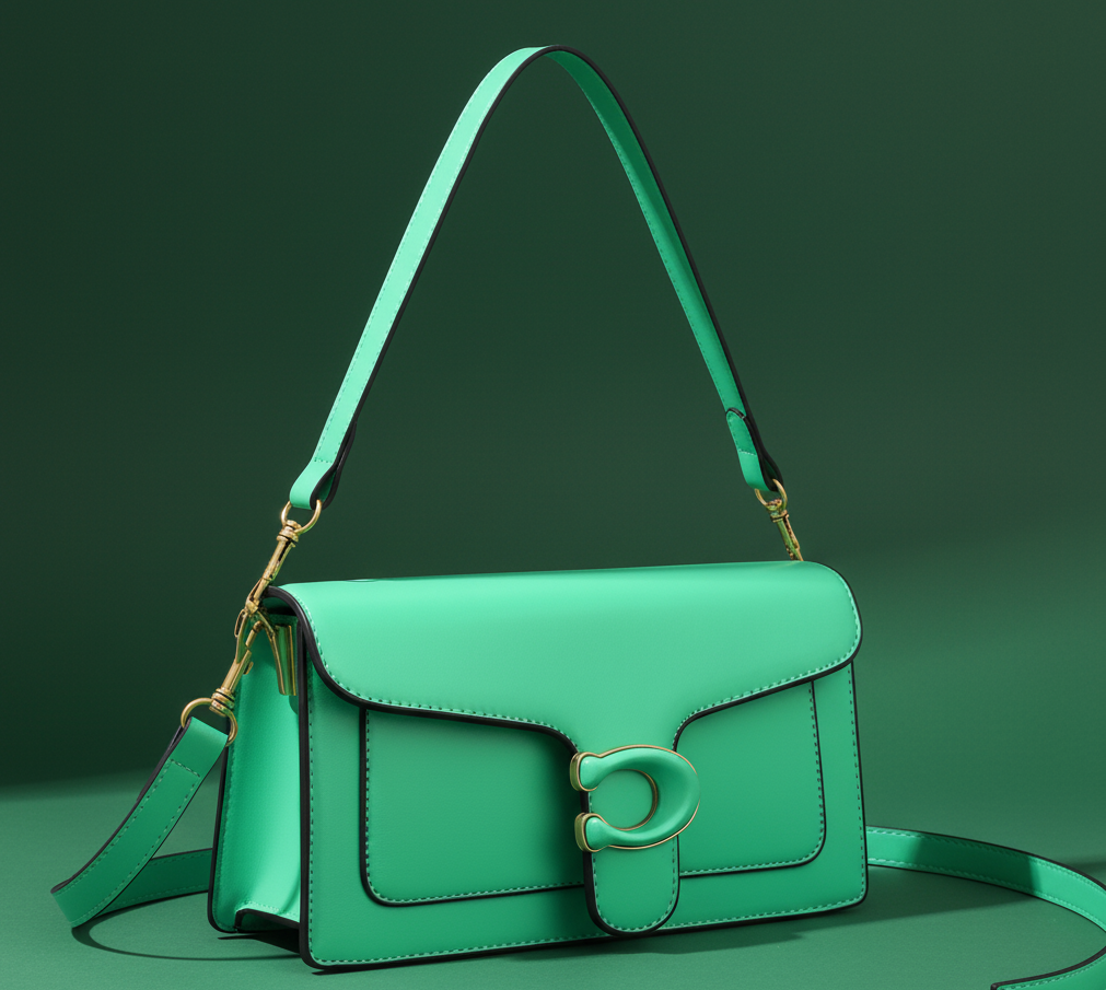 The "Emerald C-Clasp" Shoulder Bag (Mint Green)