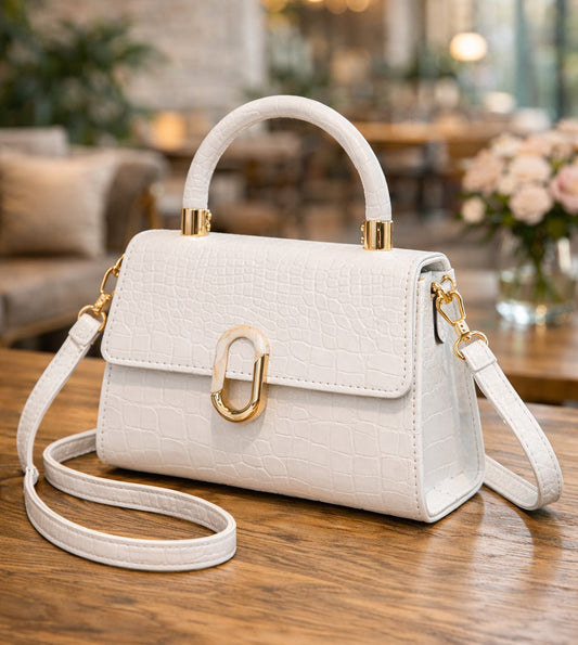 The “Ivory Darling” Bow Shoulder Bag