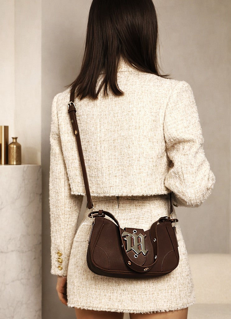 The “Mocha Monarch” Shoulder Bag