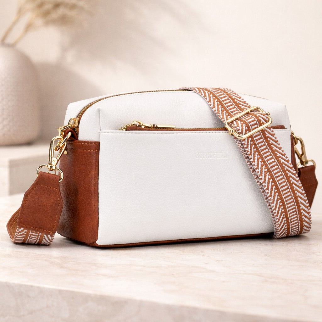 The “Ivory Nomad” Crossbody Bag (Boho Strap Edition)