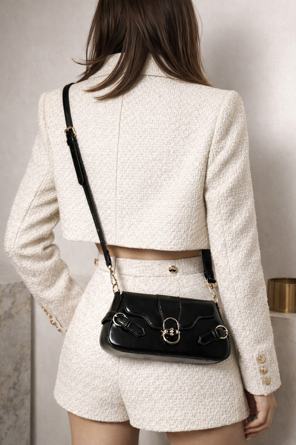 The “Noir Edge” Chain Shoulder Bag