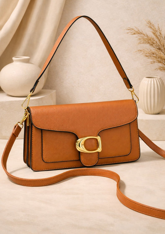 The “Caramel Luxe” Shoulder Bag